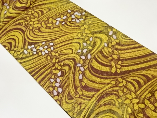 JAPANESE FUKURO OBI / WOVEN SAKURA